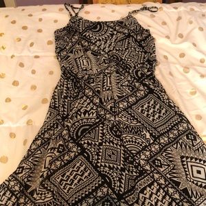 Black and white geometric dress